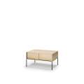 Sofabord ITAMI 100x70 cm - eik - med oppbevaringsskuff