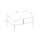 Sofabord ITAMI 100x70 cm - eik - med oppbevaringsskuff