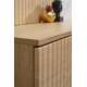 Tv-benk med veggpanel NOIR I - 160x148 cm - eik cremona - imitasjon marmor hvit- spiler