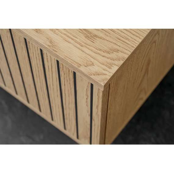 Tv-benk med veggpanel JOY - 168x130 cm - eik cremona
