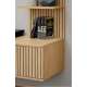 Tv-benk med veggpanel JOY - 168x130 cm - eik cremona