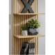 Tv-benk med veggpanel JOY - 168x130 cm - eik cremona