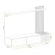 Tv-benk med veggpanel SOLO 180x132 cm - 3 dører - eik hickory - grønn