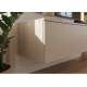 Tv-benk med veggpanel  LUZZ 220x160 cm - 3 dører - eik evoke - leira