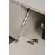 Tv-benk med veggpanel  GLAM 180x155 cm - 2 dører - cashmere