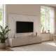 Tv-benk med veggpanel  GLAM 180x155 cm - 2 dører - cashmere
