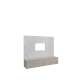 Tv-benk med veggpanel  GLAM 180x155 cm - 2 dører - cashmere