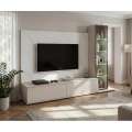 Seksjon GLAM I 240x155 cm - cashmere - hvit marmor imitasjon