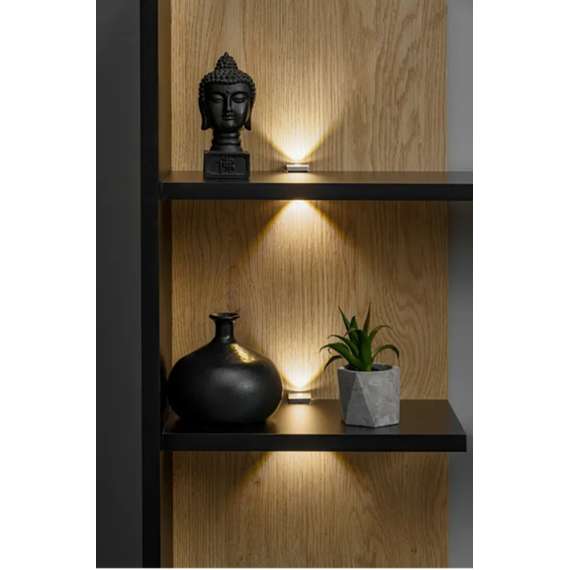 Seksjon SOUL - 300x160 cm - svart matt - eik viking