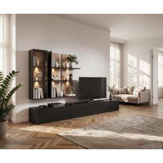 Seksjon SOUL - 300x160 cm - svart matt - eik viking