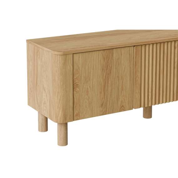 Tv-benk ARANGO 150x55 cm - 3 dører - eik hickory