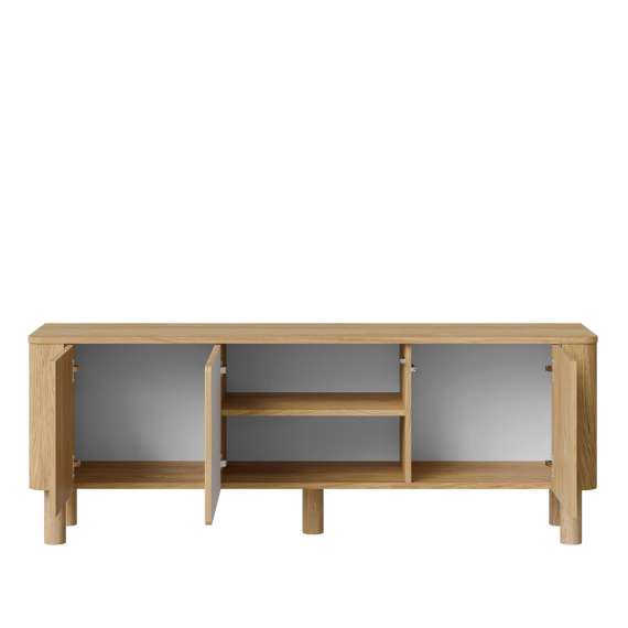 Tv-benk ARANGO 150x55 cm - 3 dører - eik hickory