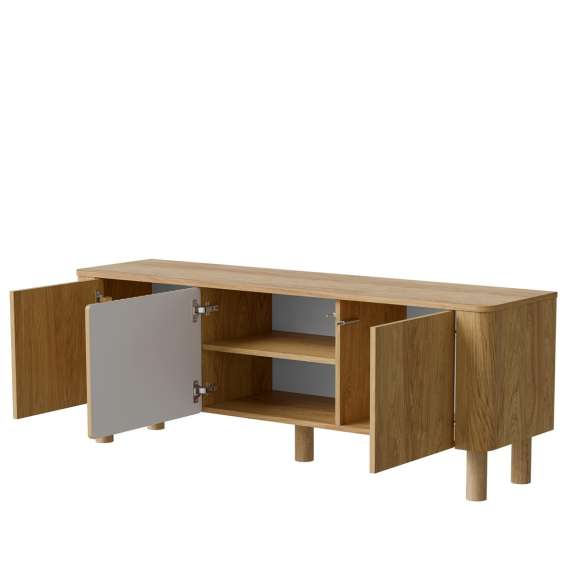 Tv-benk ARANGO 150x55 cm - 3 dører - eik hickory