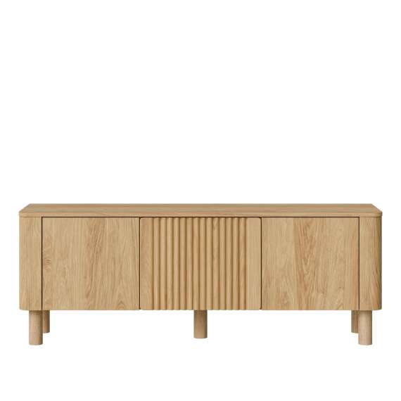 Tv-benk ARANGO 150x55 cm - 3 dører - eik hickory