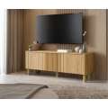 Tv-benk ARANGO 150x55 cm - 3 dører - eik hickory