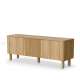 Tv-benk ARANGO 150x55 cm - 3 dører - eik hickory