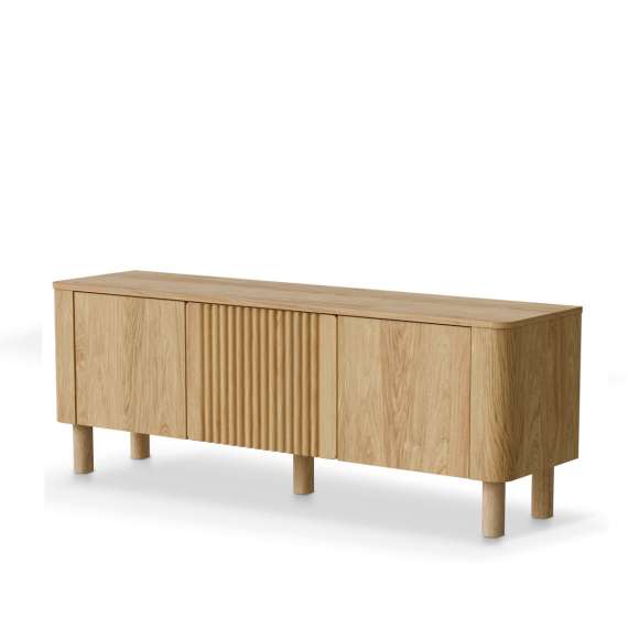 Tv-benk ARANGO 150x55 cm - 3 dører - eik hickory