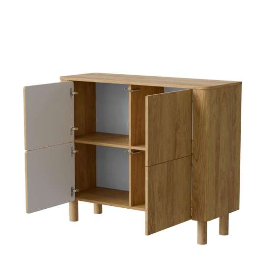 Skjenk ARANGO 110x93 cm - 4 dører - eik hickory