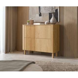 Skjenk ARANGO 110x93 cm - 4 dører - eik hickory