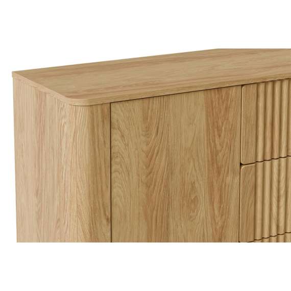 Skjenk ARANGO 150x85 cm -  dører - 3 skuffer - eik hickory