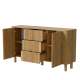 Skjenk ARANGO 150x85 cm -  dører - 3 skuffer - eik hickory