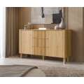 Skjenk ARANGO 150x85 cm -  dører - 3 skuffer - eik hickory