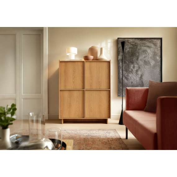 Skap Yasumi 98x124 cm - eik - 4 dører