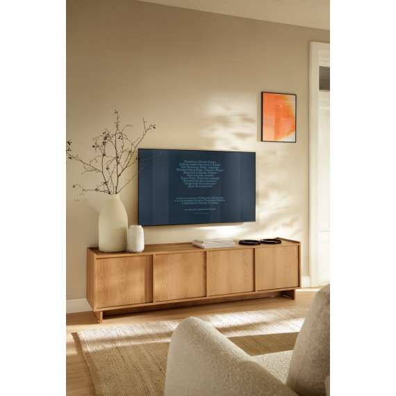 Tv-benk Yasumi 195x55 cm - eik - 4 dører