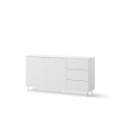 Skjenk Mila 151x80 cm - hvit - 2 dører - 3 skuffer