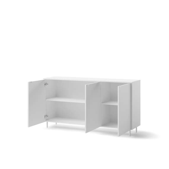 Skjenk Mila 151x80 cm - hvit - 3 dører