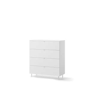 Kommode Mila 90x103 cm - hvit - skuffer