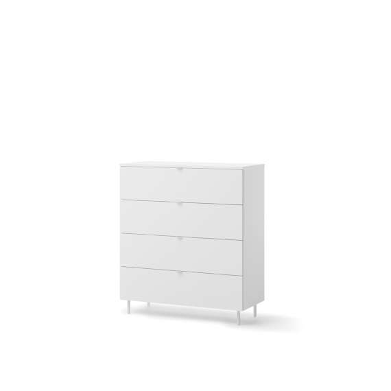 Kommode Mila 90x103 cm - hvit - skuffer