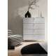 Kommode Mila 90x103 cm - hvit - skuffer