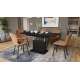 Sofabord ASTON MINI - 110-138x70 cm - svart matt