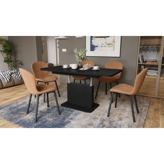 Sofabord ASTON MINI - 110-138x70 cm - svart matt