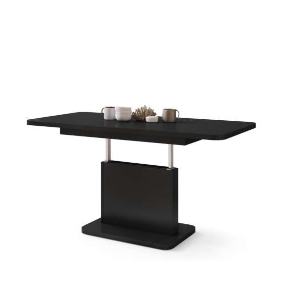 Sofabord ASTON MINI - 110-138x70 cm - svart matt
