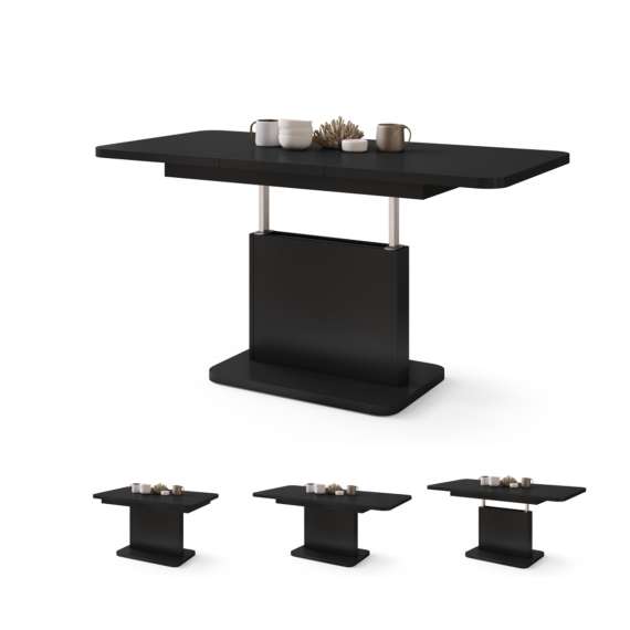 Sofabord ASTON MINI - 110-138x70 cm - svart matt