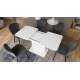 Sofabord ASTON MINI - 110-138x70 cm - hvit matt