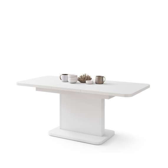 Sofabord ASTON MINI - 110-138x70 cm - hvit matt