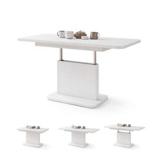 Sofabord ASTON MINI - 110-138x70 cm - hvit matt