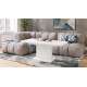 Sofabord ASTON MINI - 110-138x70 cm - hvit matt