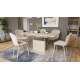 Sofabord ASTON MINI - 110-138x70 cm - beige matt