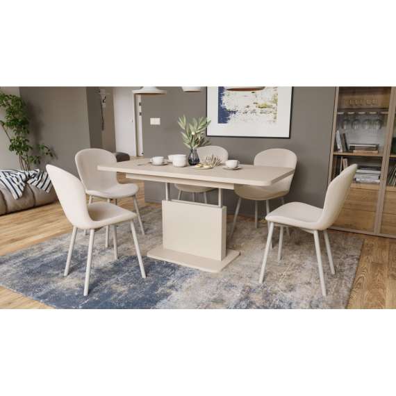 Sofabord ASTON MINI - 110-138x70 cm - beige matt