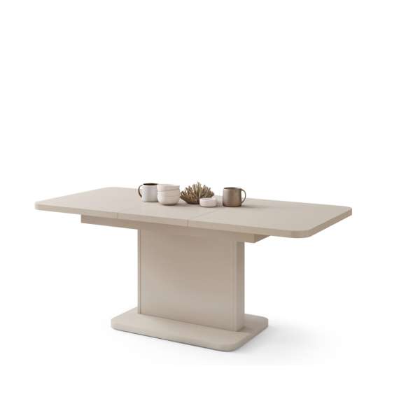 Sofabord ASTON MINI - 110-138x70 cm - beige matt