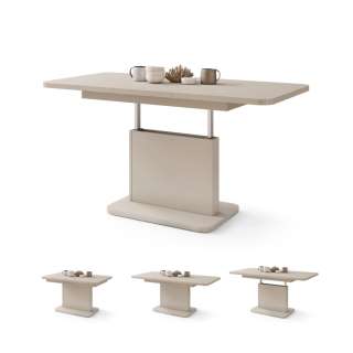 Sofabord ASTON MINI - 110-138x70 cm - beige matt