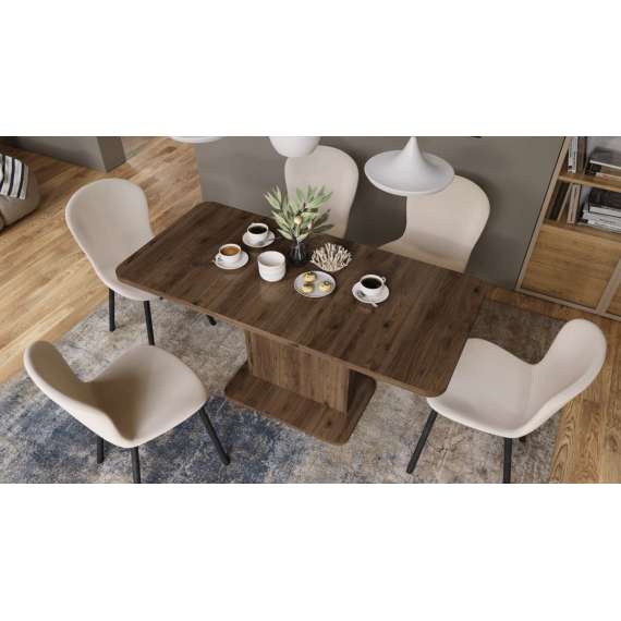 Sofabord ASTON MINI - 110-138x70 cm - valnøtt