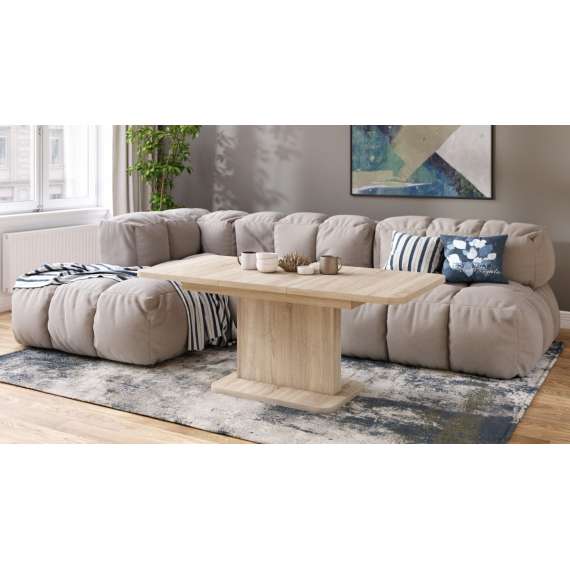 Sofabord ASTON MINI - 110-138x70 cm - eik sonoma