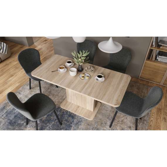 Sofabord ASTON MINI - 110-138x70 cm - eik sonoma