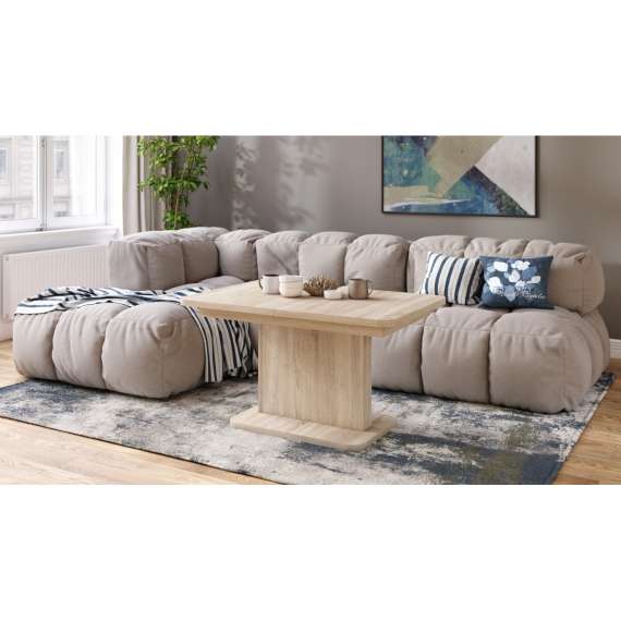 Sofabord ASTON MINI - 110-138x70 cm - eik sonoma