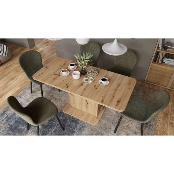 Sofabord ASTON MINI - 110-138x70 cm - eik artisan